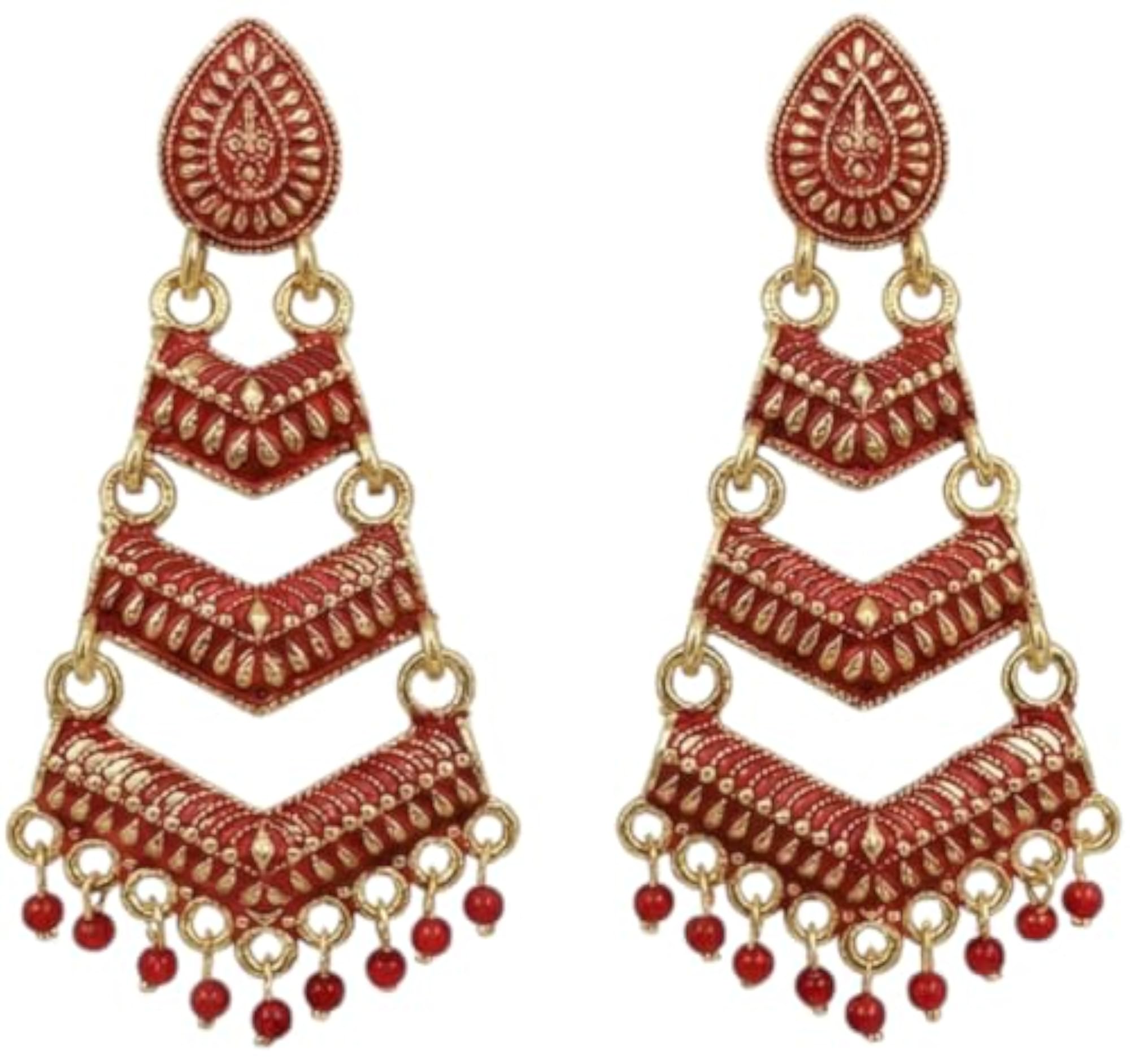 Traditional Jhumka Earrings for Women, Gold Plated & Oxidised