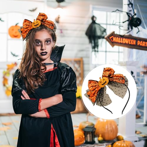 Halloween Haarreif,Halloween Haarschmuck,Damen Kostüm Kürbis,Kopfschmuck Zubehör Accessoires,für Hut Stirnband Erwachsene,Haarreifen Kopfbedeckung Haarband,Karneval Kostüme Cosplay,Party-Kostüm-Zubehö