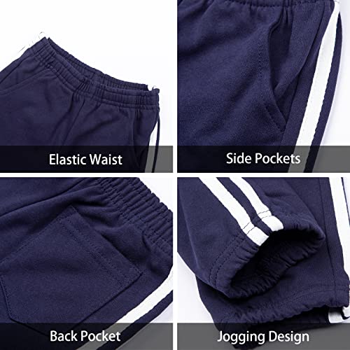 Littlespring Little Boys Tracksuit Zip Up Athletic Hoodie And Jogger Pants 2-Piece Set Navy Size 6 #TOP3