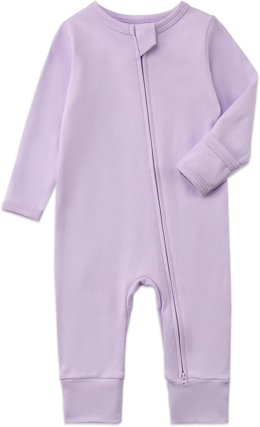 Aablexema 3-Pack Organic Cotton Baby Footless Pajamas with Mitten Cuffs, 2-Way Zipper Infant Romper Outfit - Image 4