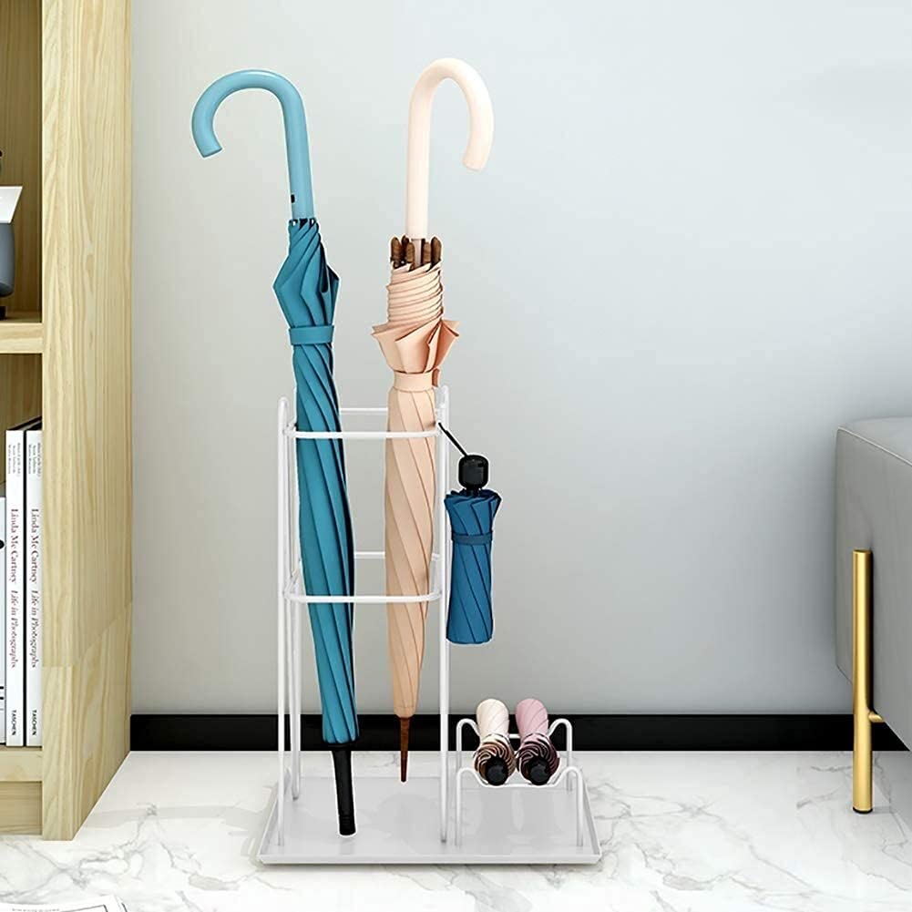 Porte-parapluie intérieur métallique support de rangement pour bâtons de marche entrée