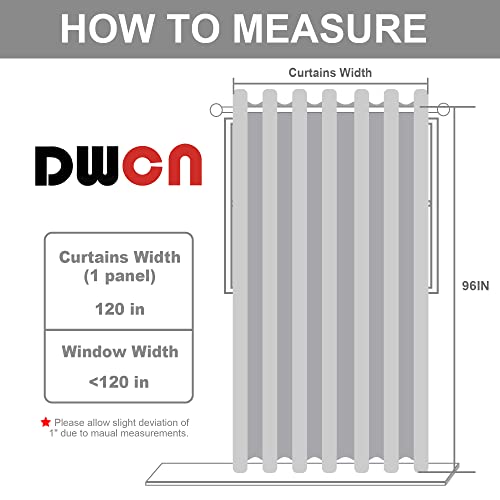Image of DWCN Total Privacy Room Divider Blackout Curtain - Thermal Curtains for Patio Door, Living Room, Bedroom Partition and Shared Office Space, 1 Grommet Curtain Panel, 10ft Wide x 8ft Tall, Dark Grey