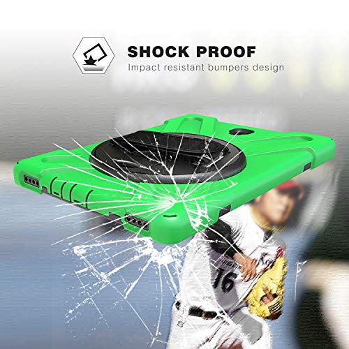 Samsung Galaxy Tab S4 Tablet Case With Rotating Handle And Shoulder Strap, Braecn Shock-Absorption Full Body Protection Rugged Cover Case For Samsung Tab S4 10.5 Inch 2018 Model T837/T835/T830 (Green) #TOP4