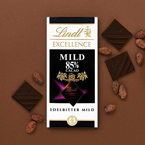 Lindt Excellence 85% Cacao milde Edelbitter-Schokolade (vegan, glutenfrei, laktosefrei) 4 x 100g – Bild 5