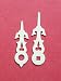 White Cuckoo Clock Hands with a Square Hole 36mm(1 1/2")