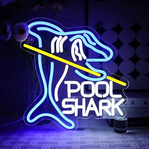 OYCGZV Pool Shark Neon Light Sign for Decor Cover