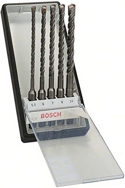 Bosch 2607019929 SDS Plus-5 Robust Masonry Drill Bit Set, 5.5mm/10mm, 5 Pcs