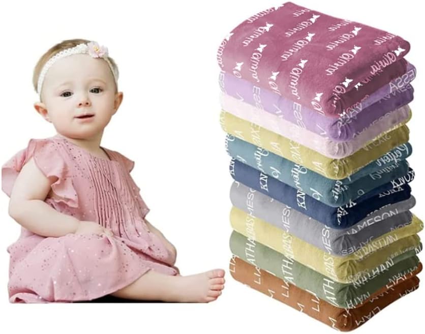 Personalized Baby Blankets for Girls with Name Baby Boy