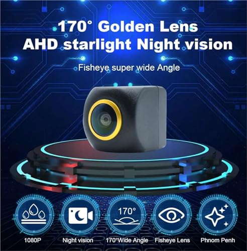 Caméra de recul AHD 1080P Wrangler JK 2006-2015 objectif grand angle 170