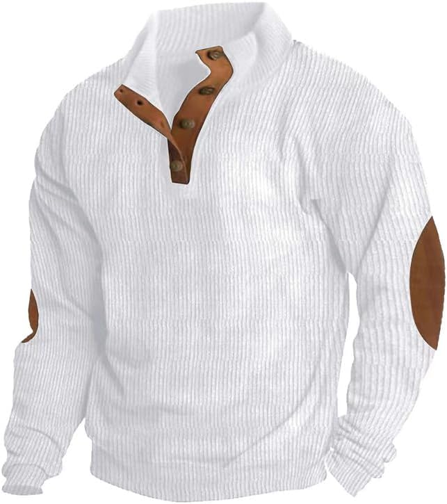 Mens Hoodies Pullover Westren Cowboy Print Aztec Ethnic Graphic Fashion Button Collared Long Sleeve Sweatshirt