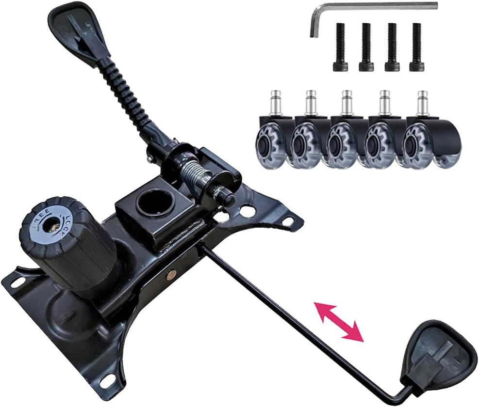 Heavy Duty with Adjustment Backrest Tilt Replacement 7.7 * 7.7in,Office Chair Tilt Control Mechanism （Office Chair Wheel Replacement - 2in ） for Computer,Gaming Chair Replacement Parts.