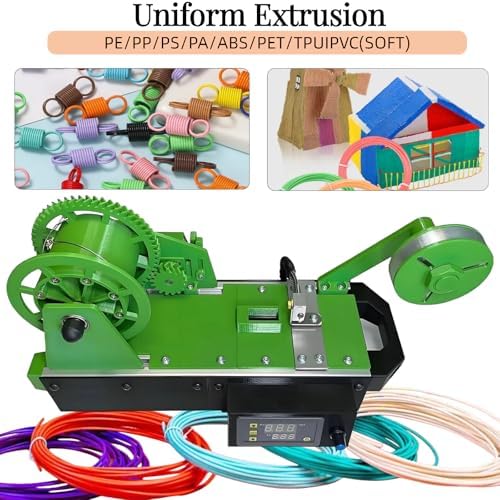 3D Printer Filament Maker Machine, Recycled PET Filament from Plastic Bottles, Adjustable Temperature & Speed Desktop Filament Extruder (Red)