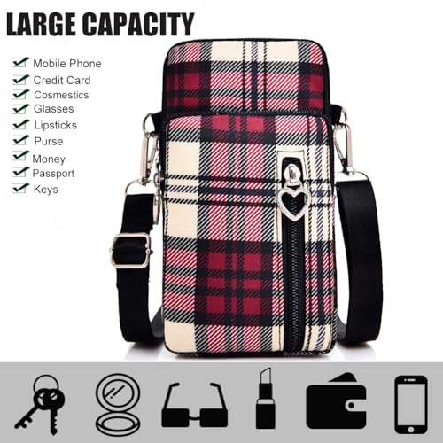 Image of JANKS Small Crossbody Bag for Women - Mini Phone Purses with Crossbody Strap and Wallet - Nylon Arm Bag