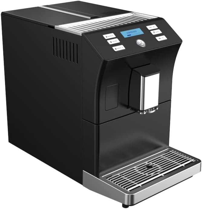 LeeMas Máquina de café expreso profesional 206 totalmente automática americana variedades de tazas de acero inoxidable opciones de bebidas 5749