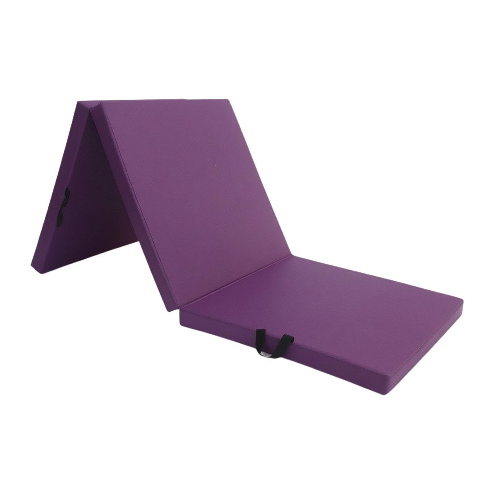 Matte Faltbare Klappbare Fitnessmatte Rutschfeste Bodenauflage Aus Pu Und EPE für Pilates Gymnastik Tanz Heimtraining für Frauen
