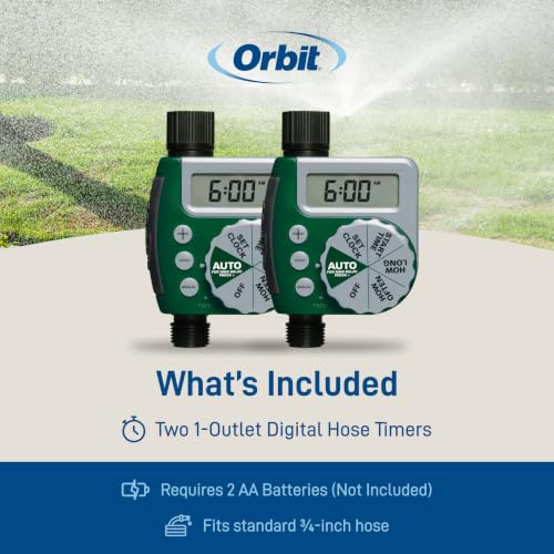 Orbit 62067 1-Outlet Programmable Digital Hose Watering Timer, 2-Pack - image 9