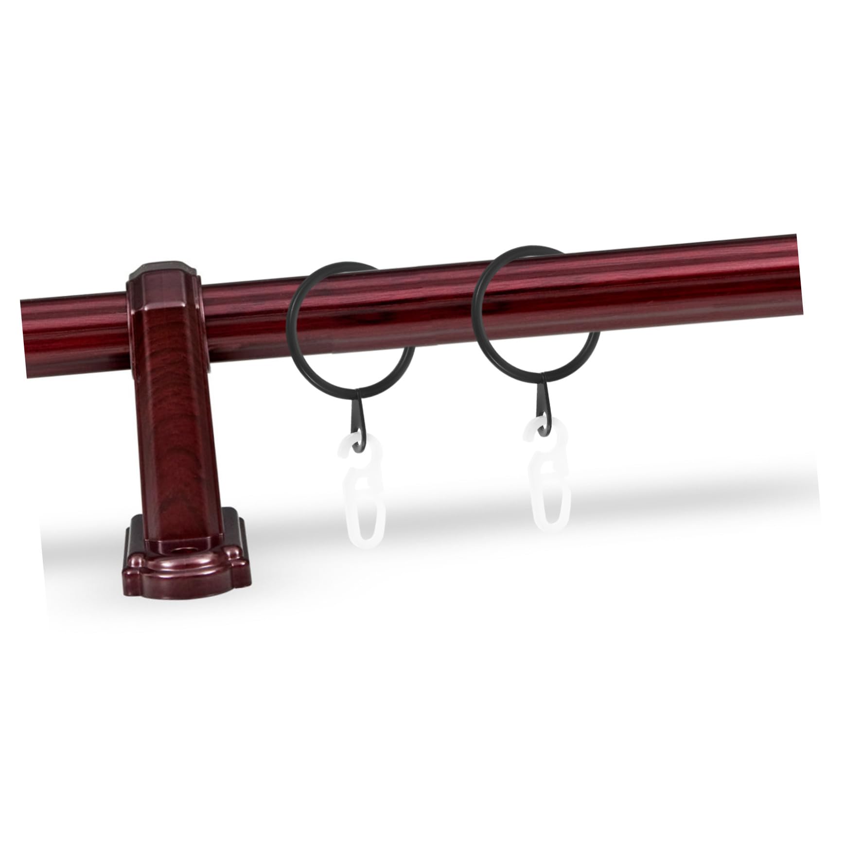 TOYANDONA Anelli Mm 45 Set per Tende Diametro Interno Neri Metallo in 30 | Ganci Inclusi, Finitura Classica Nera, Struttura Plastica e Metallo, Installazione Semplice, Adatti a Carichi Pesanti
