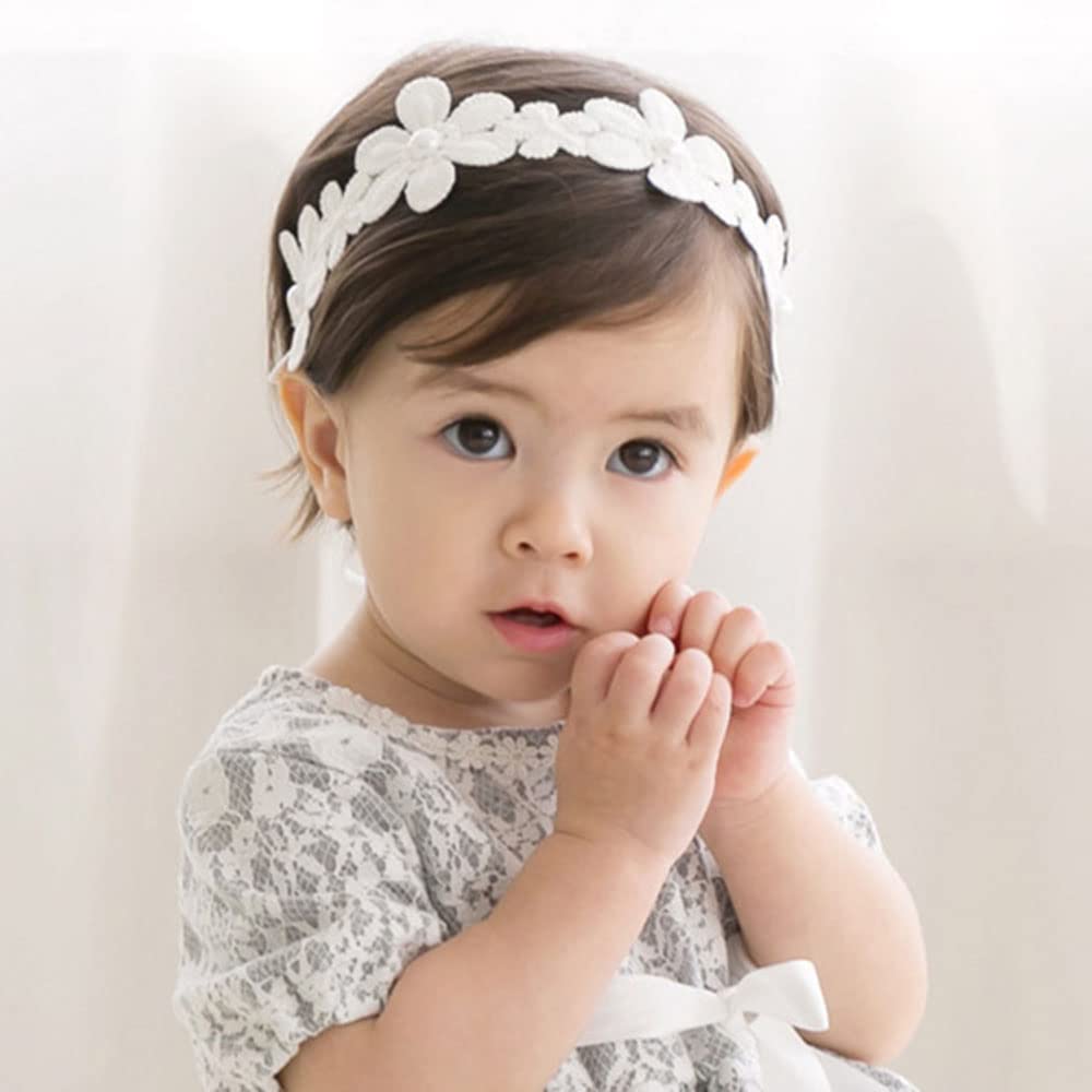 Bethynas Baby Girls Cute Bow-knot Headband Soft Lace Floral Hairbands Newborn Infant Toddlers Kids Hair Accessories (Style 9)