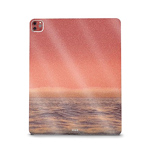 Image of MightySkins Carbon Fiber Skin Compatible with Apple iPad Pro 12.9 inch M2 6th Gen (2022) Full Wrap Kit - Red Horizon | Protective, Durable Textured Carbon Fiber Finish | Easy to Apply | Made in The USA