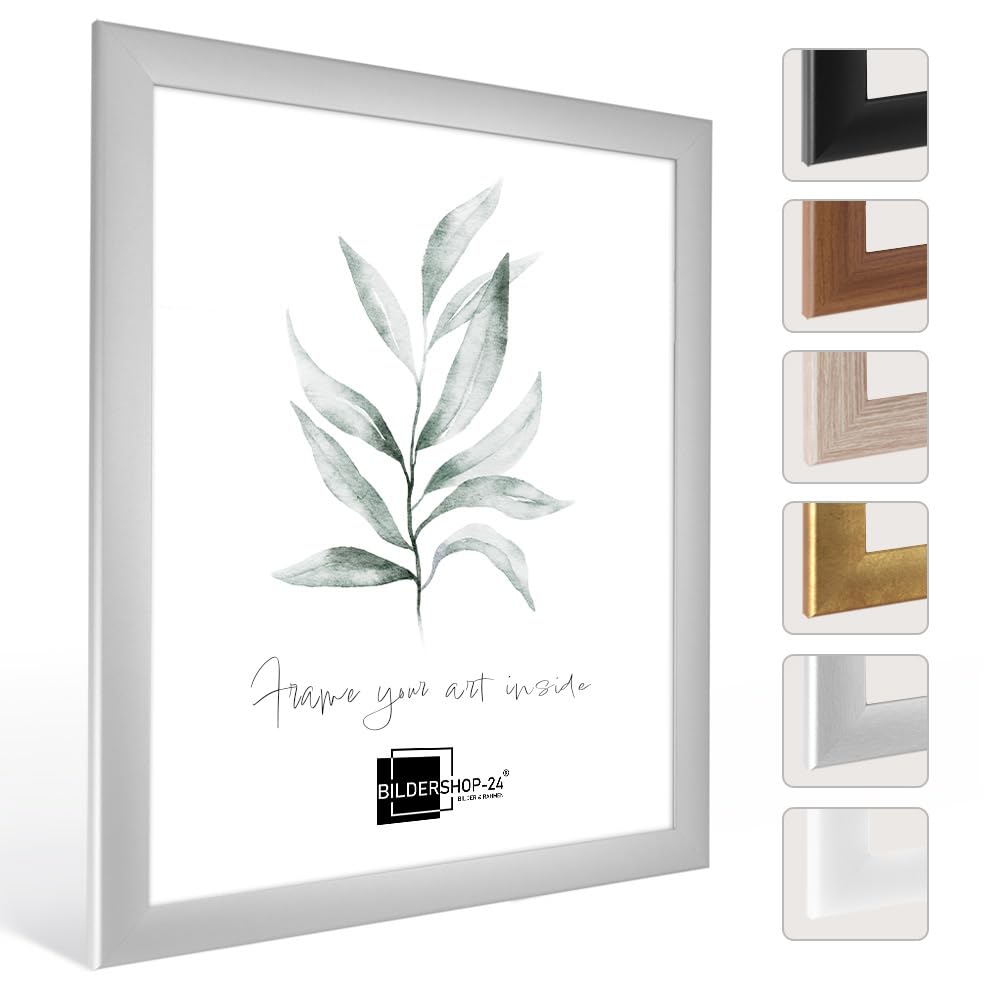 Cornice Portafoto Bildershop-24 In Plastica 24x30 Cm – Colore Argento, Vetro Acrilico, Made In Germany - 4