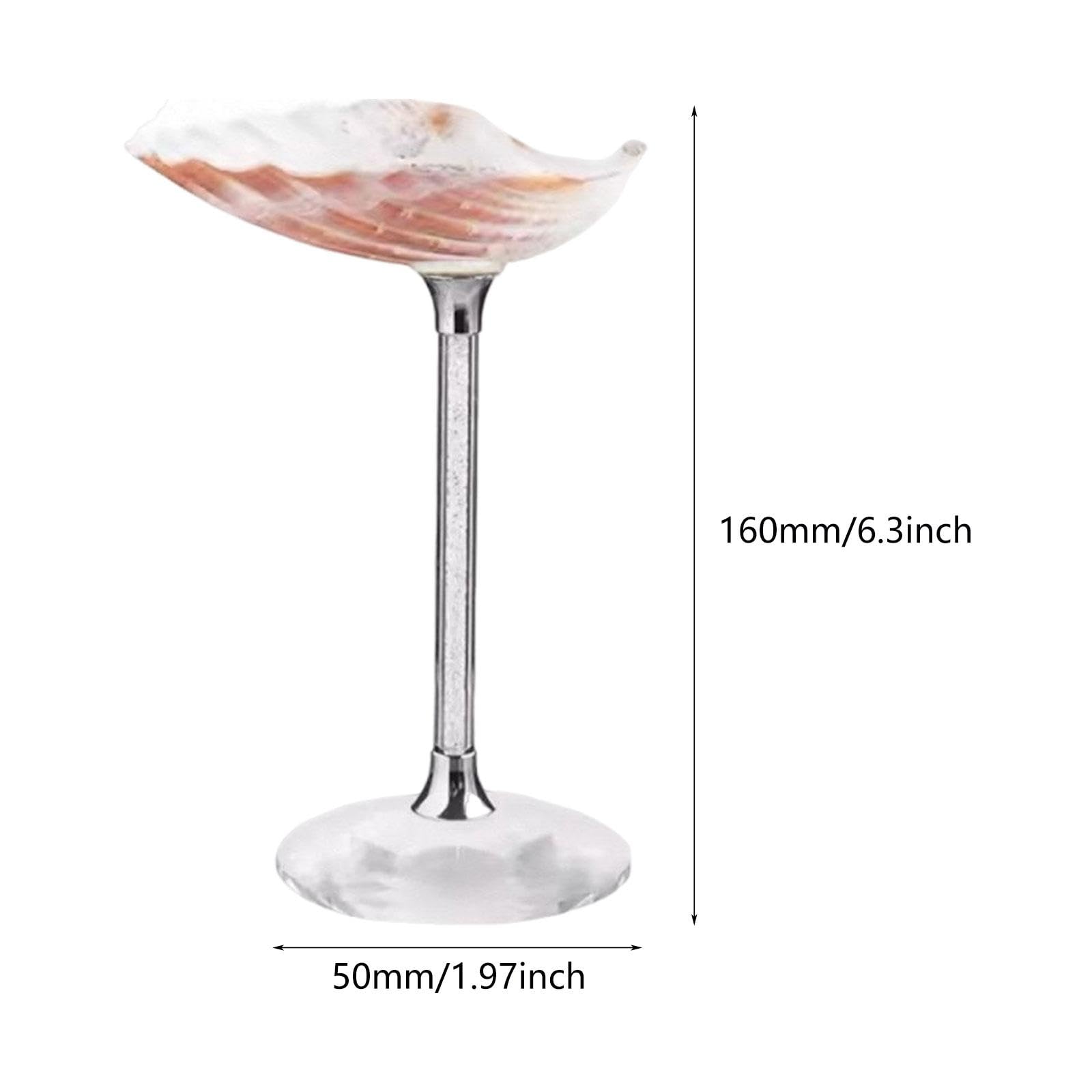 MagiDeal Copas de Vino, Vasos y Vasos multifuncionales para Jugo, para Celebraciones de Compromiso, Bares, Fiestas de cumpleaños, Fiestas temáticas de Playa, Base Plateada de Concha Marina
