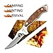 Elk Ridge - Outdoors Fixed Blade Knife - 7-in Overall, 2.75-in 440 Stainless Steel Blade with Mirror Finish, Maple Burl Wood Handle, Genuine Leather Sheath - Hunting, Camping,. Survival - ER-059