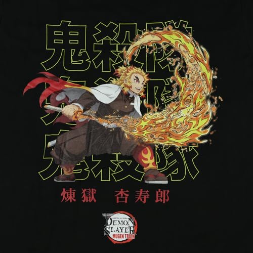 Demon Slayer T-Shirt Men's Flame Hashira Kyojuro Rengoku Short Sleeve Graphic Tee2