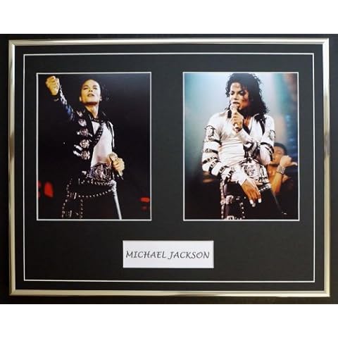 Framed Double Photo Display of Michael Jackson Cover