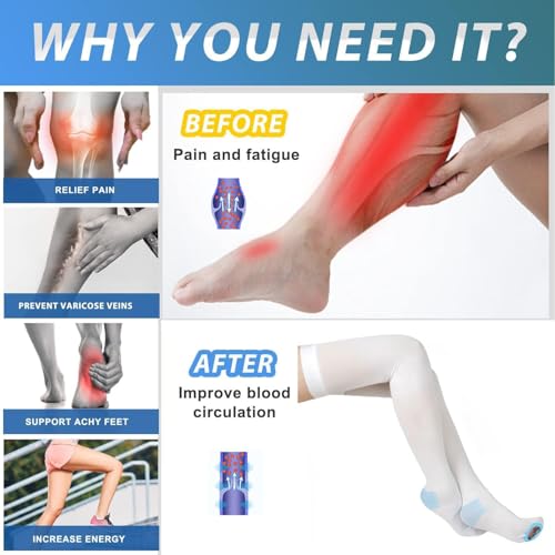 Image of Anti Embolism Stockings, 2 Ted Hose Compression Socks 15-20mmhg