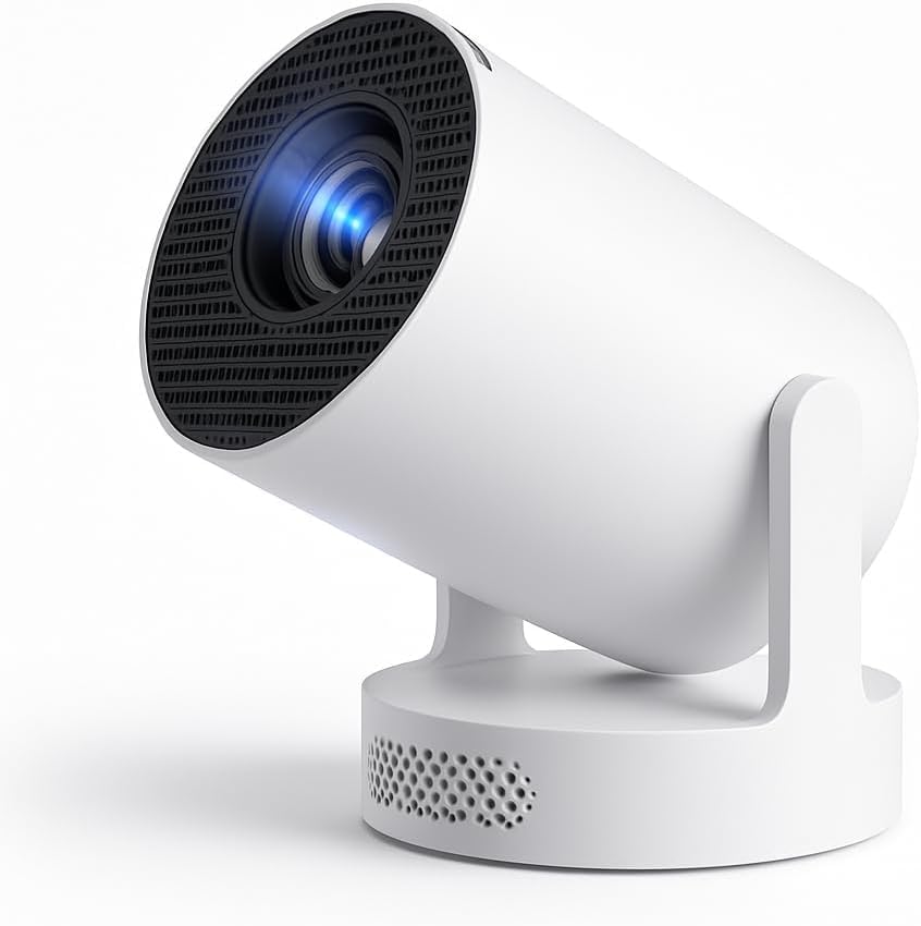 Miniatura 1 de Mini proyector inteligente con Android TV, WiFi Bluetooth, soporte HD 1080P, Keystone automático, giro de 180, proyector portátil de cine en casa