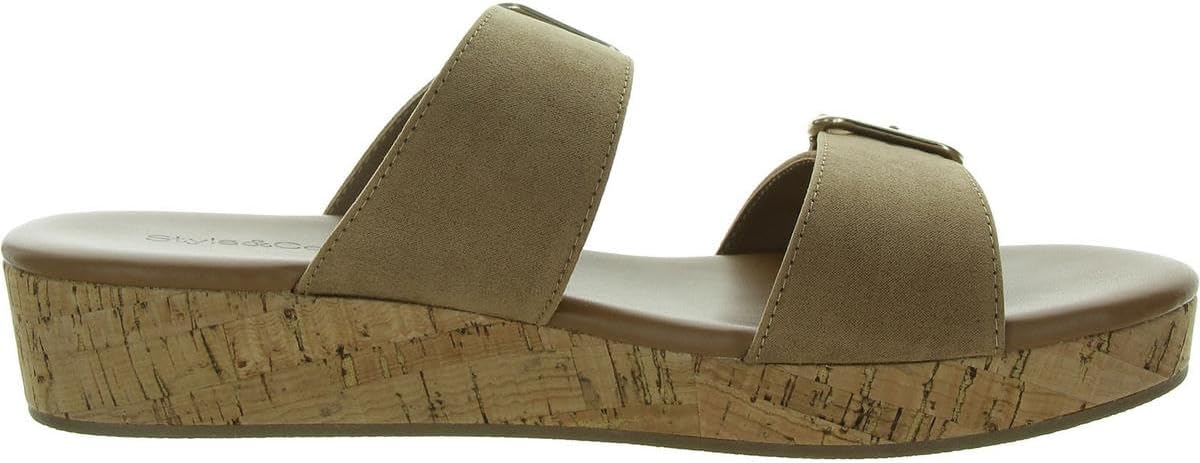 Style & Co. Womens Temppestt Open Toe Slide Sandals Tan 9 Medium (B,M) - Image 5