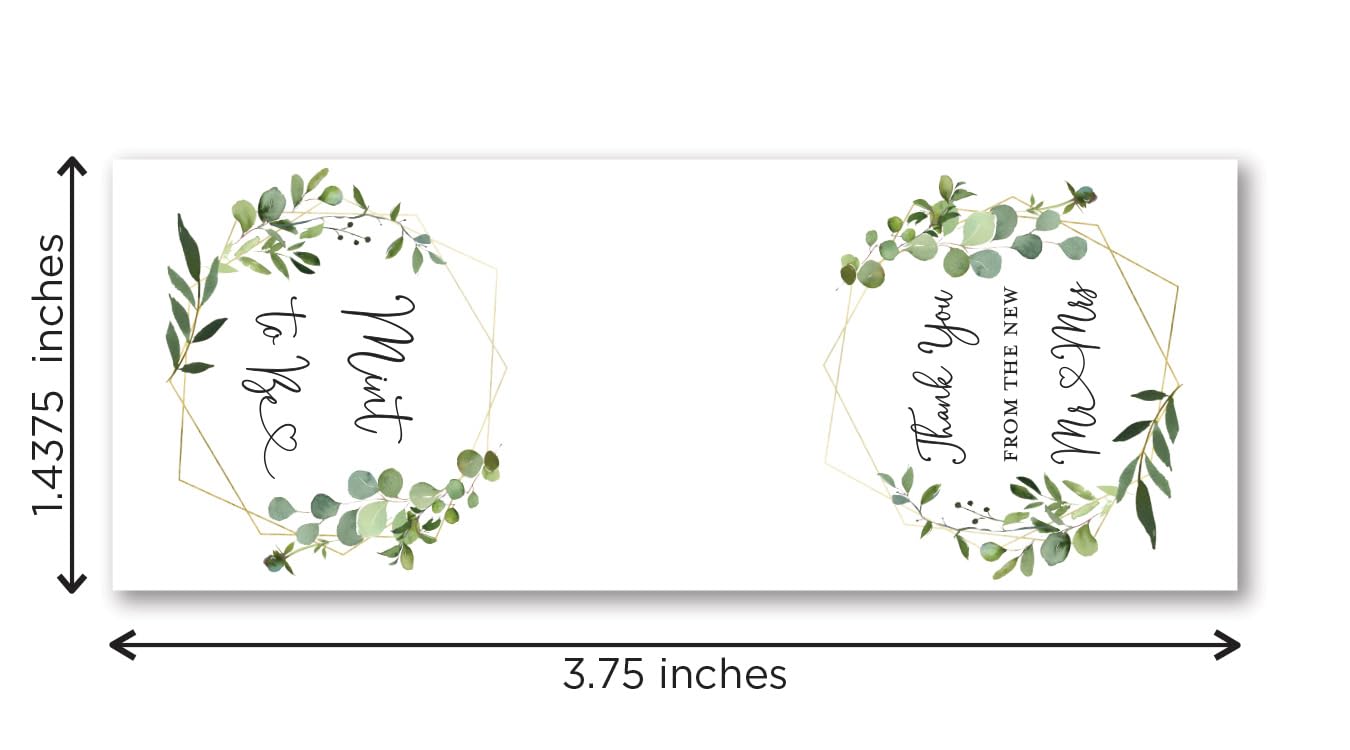 XOXOKristen 25 PCS Personalized Mint To Be Wedding Favor Stickers For Tic TACS Box, Custom Mint Labels With Date And Name Personalization, Pink And Green Designs With Greenery Flower - Labels - View #11