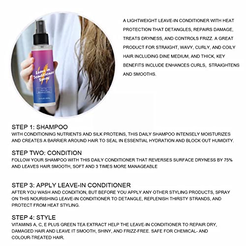 Jiusike Hair Mist Hydrating Moisturizing Anti Frizz Detangling Conditioner Mist Leave In Conditioner Mist And Detangler 100Ml Cleansing Milk For Face (A, One Size) #TOP7