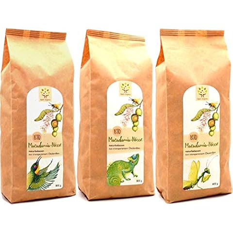 Bio-Macadamianüsse 2,4kg (3x 800g), naturbelassen aus kleinbäuerlicher Landwirtschaft am Mount Kenya Cover