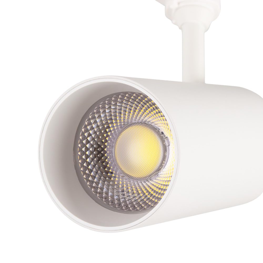 Foco de Carril Trifásico 30W COB Regulable Flicker Free Blanco CCT (Tonalidad Luz Regulable) 3000-6000ºK [1916-TL-30W-T-CCT] | Greenice