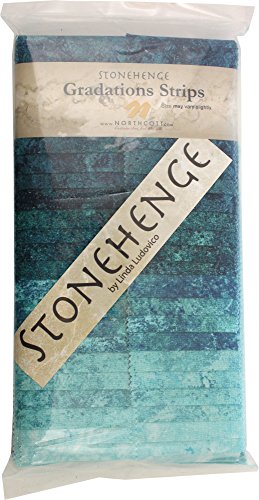 Stonehenge Gradations Brights Lagoon Stone Strips 40 2.5-inch Strips Jelly Roll Northcott