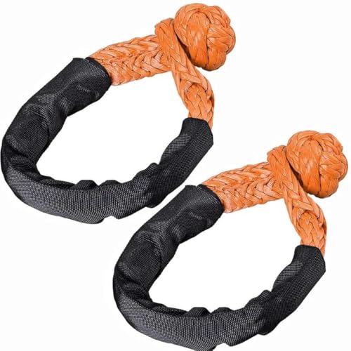 Manille synthétique souple 17,2t lot de 2 cordages de remorquage pour SUV et 4x4