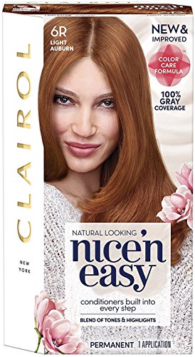Clairol Nice 'n Easy Permanent Color, 6R/110 Natural Light Auburn 1 kit (Pack of 2)