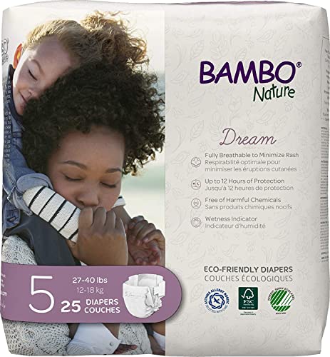 Image of Bambo Nature Premium Baby Diapers - French/English Packaging, Size 5, 25 Count