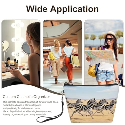 Bolsa de cosméticos para viajar con asa cómoda y cremallera suave 7
