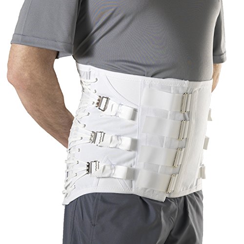 Truform-OTC Lumbosacral Corset, Disc Alignment, Spine Posture, Adjustable Front, Tall, Small (34-36 inch hip)