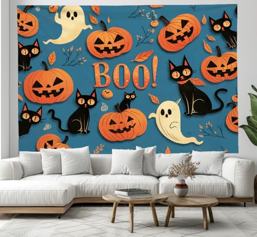 Tapisserie de Texte étrange orange pour masquer un mur abîmé