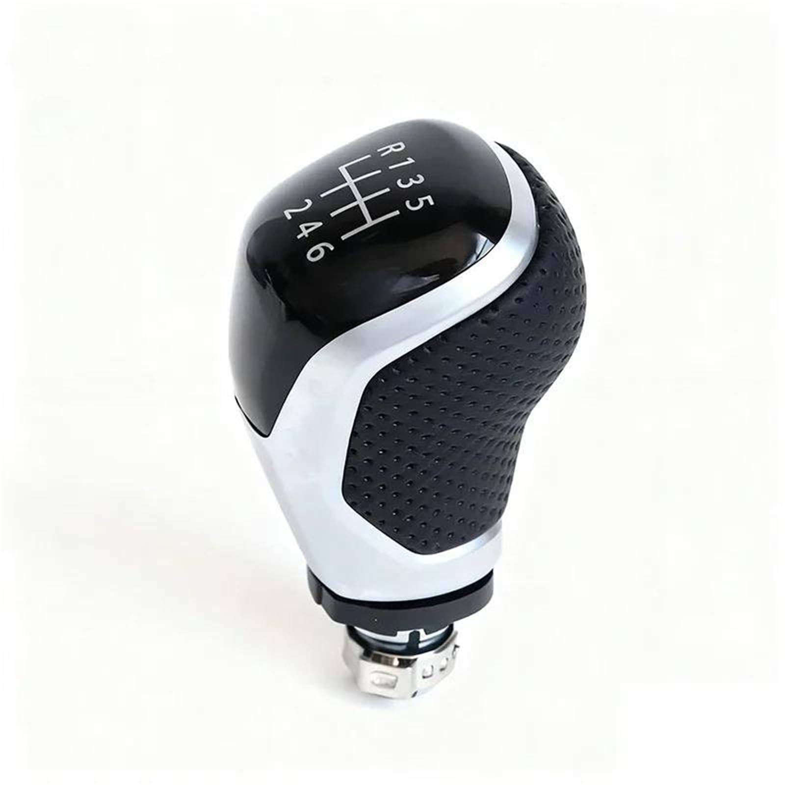 Fhuwaz Silver 6 Speed B Car Gear Knob For A4 B6 B7 B8 A6 A3 Golf Polo Bora Passat Ibiza 6J Seat Leon Mk1 12Mm 5 6 Speed Car Shift Gear Knob Lever(Silver 6 Speed B)