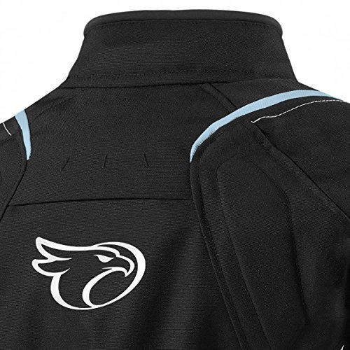 Jet Motorcycle Motorradjacke Frauen Damen Sommer Winter Gepanzerte Textilwasserdichte ELEKTRA (L (12/14), Schwarz/Himmelblau)