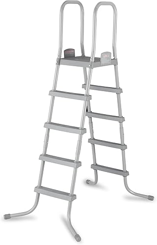 Miniatura 2 de Bestway SteelPool - Escalera de seguridad de 52 pulgadas con antideslizante antiarañazos 9 x 36 pulgadas