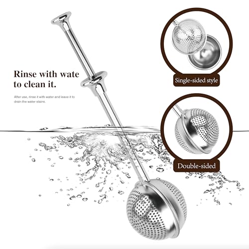 Miniatura 4 de Dmdoyy Colador De Té, Infusor De Té De Bolas De Acero Inoxidable, 2 Piezas Pinzas De Té De Acero Inoxidable Agujero Completo Medio Agujero , Para Café, Especias, Harina Y Azúcar