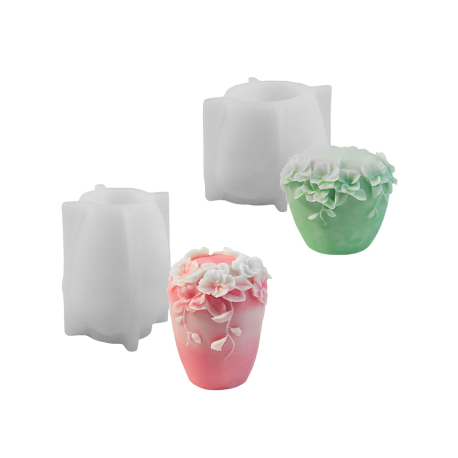 2 moldes de silicona flexible con forma de flor de vid, aromaterapias perfumadas, adornos hechos a mano