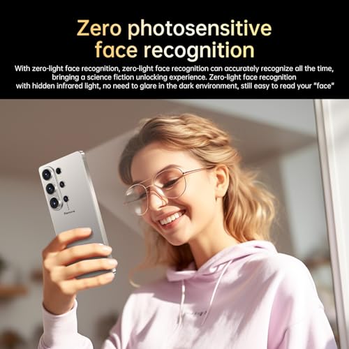 Image of SZV 26 Ultra Unlocked Cell Phone,16+1TB 5G Unlocked Phone, Built in Pen Android 15 Battery 7000mAh 6.99 inch HD Screen Smartphone, Dual SIM /Face ID /Fingerprint Lock /GPS (Grey, 16+1TB)