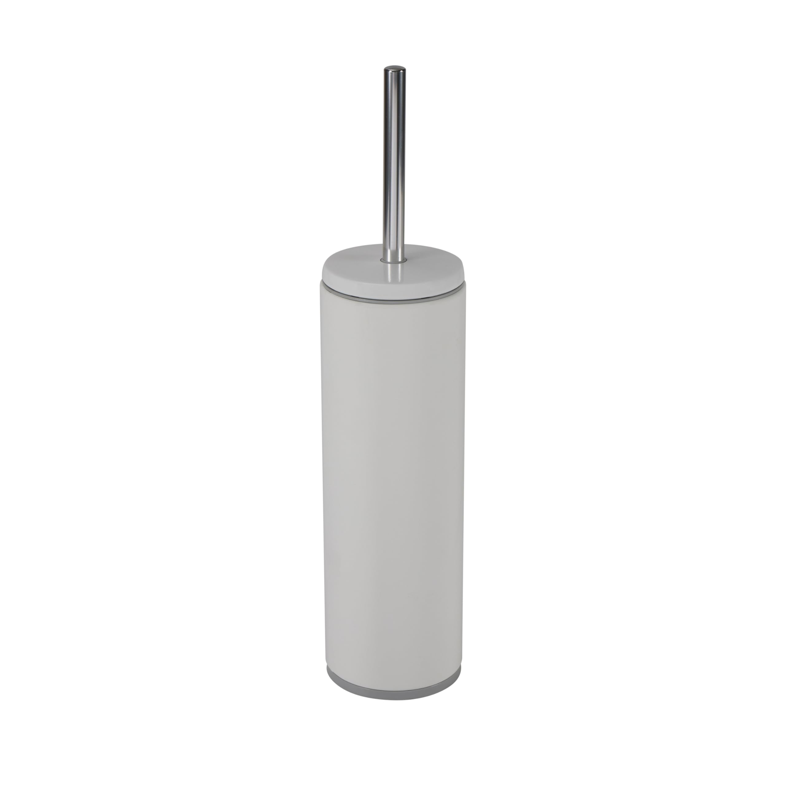 Brosse WC design blanc Bath Bliss en acier inoxydable haut de gamme avec support opaque