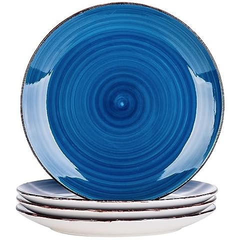 vancasso Bella Blue Handpainted Dinner Plate Set Cover